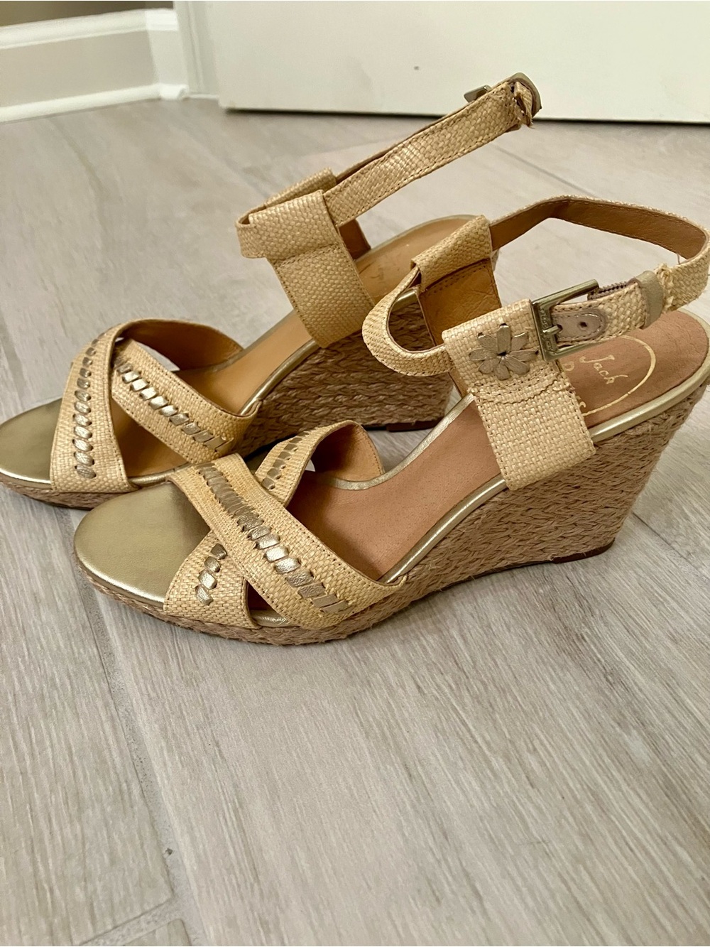 Jack Rogers Gold Wedges - Picture 2 of 4